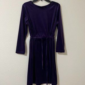 Royal purple velvet cocktail dress- L